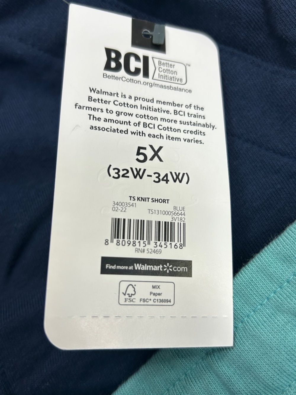 🔥2 FOR $15🔥Light Teal and Navy Casual Knit Shorts Duo - SET OF 2 ! Size 5X - Picture 3 of 6